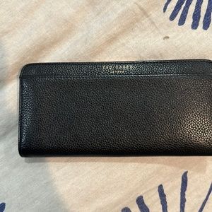 Ted Baker wallet for sale due to move. Black leather with rose gold hardware.